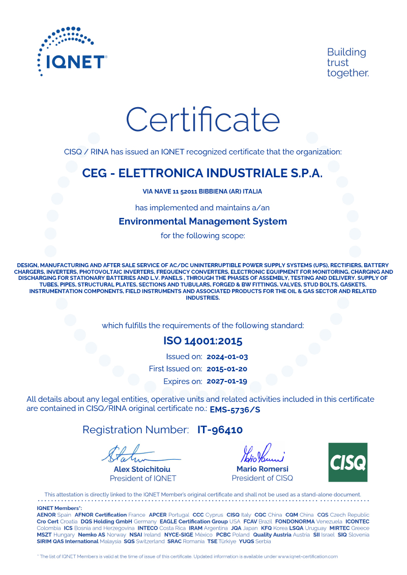ISO 14001 2015 Iqnet