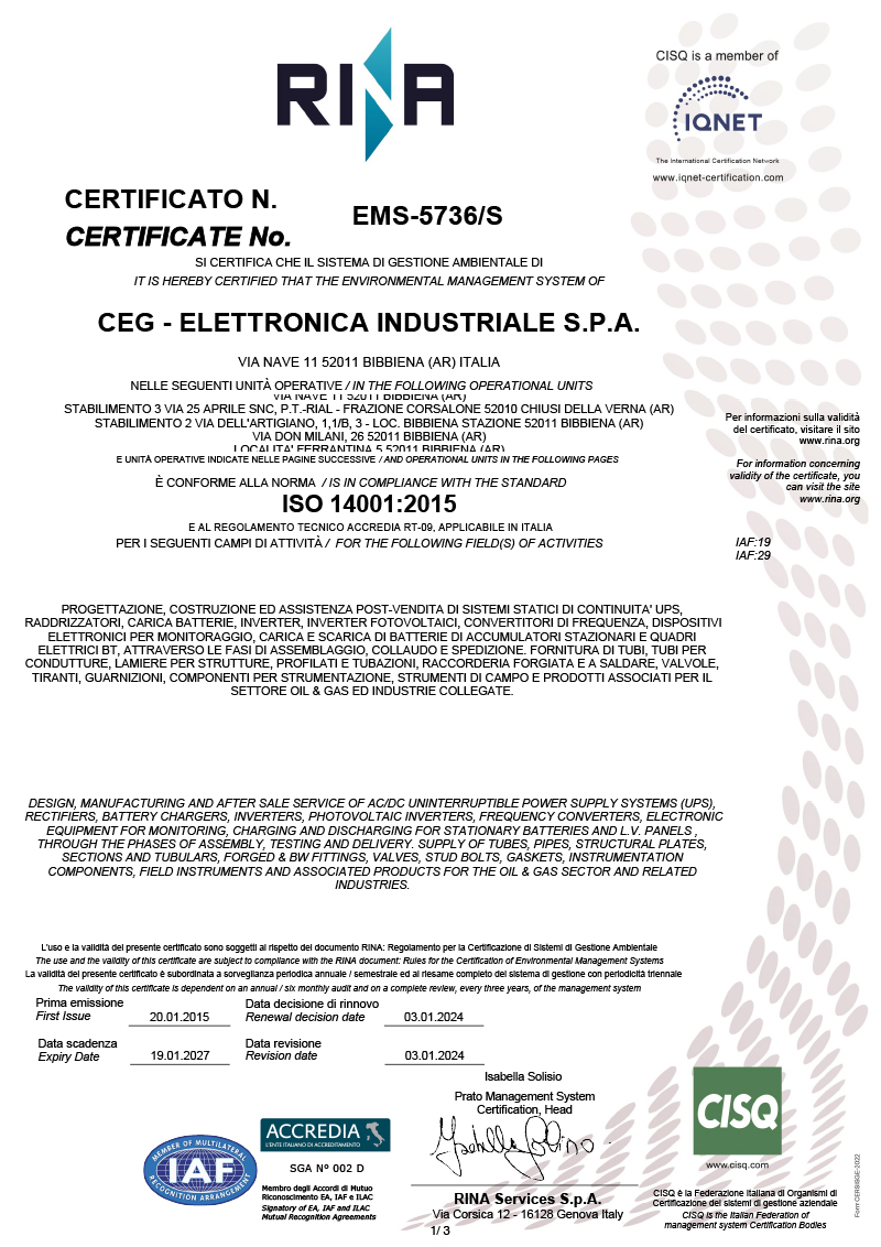 ISO 14001 2015 Rina