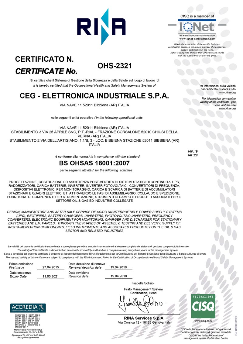 OHSAS 18001 OHS 2321