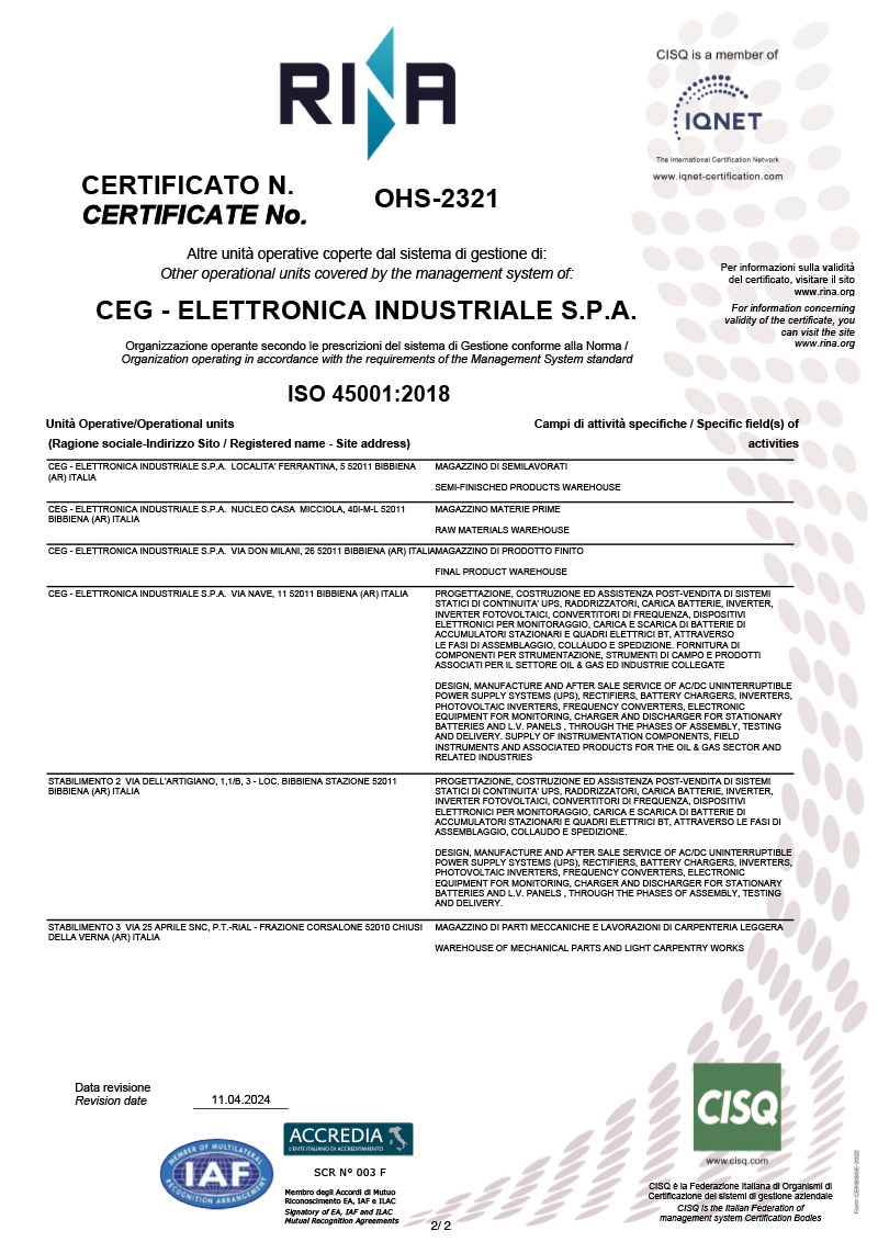 ISO 45001 2018 Rina